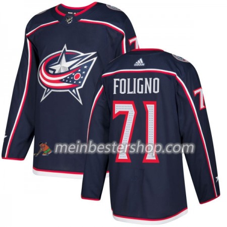 Columbus Blue Jacket Trikots Nick Foligno 71 Adidas 2017-2018 Marineblau Trikot Authentic - Herren Columbus Blue Jacket Trikots Nick Foligno 71 Adidas 2017-2018 Marineblau Trikot Authentic - Herren